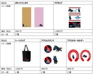ディクテオン号 オリジナル商品ラインアップ
